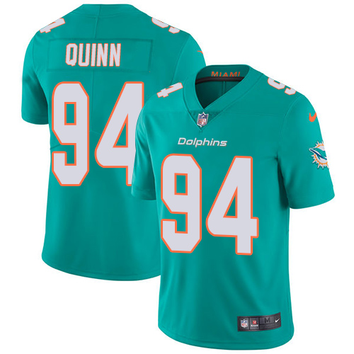 Nike Dolphins #94 Robert Quinn Aqua Green Team Color Men's Stitched NFL Vapor Untouchable Limited Jersey - Click Image to Close